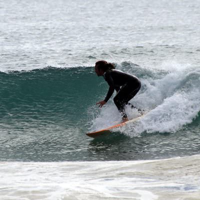Surfer am Hot Water Beach